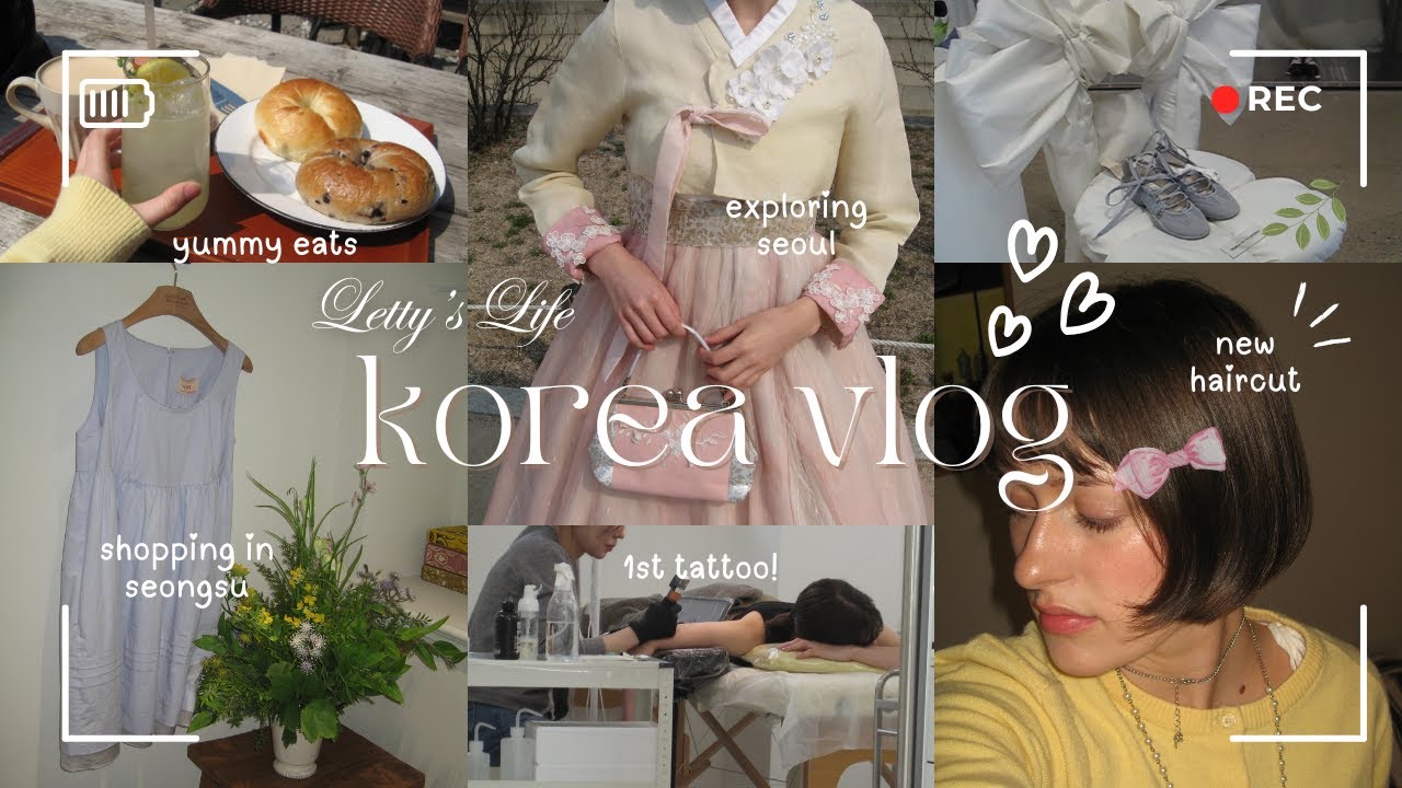 korea vlog ۶ৎ seongsu shopping/thrifting, getting tattoos & haircut, aesthetic cafes & more!