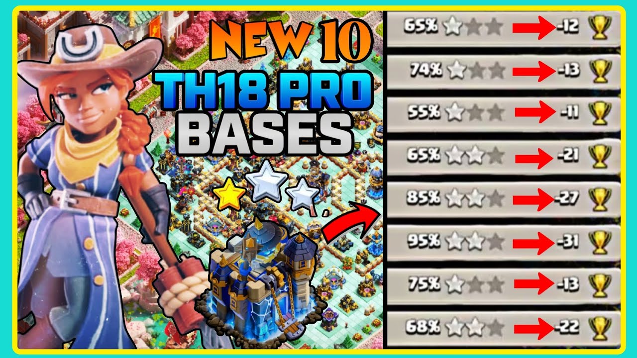 *STRONG TOP 10* TH18 WAR BASE WITH LINK - BEST' TH18 WAT & LEGEND BASE COPY LINK - CLASH OF CLANS 