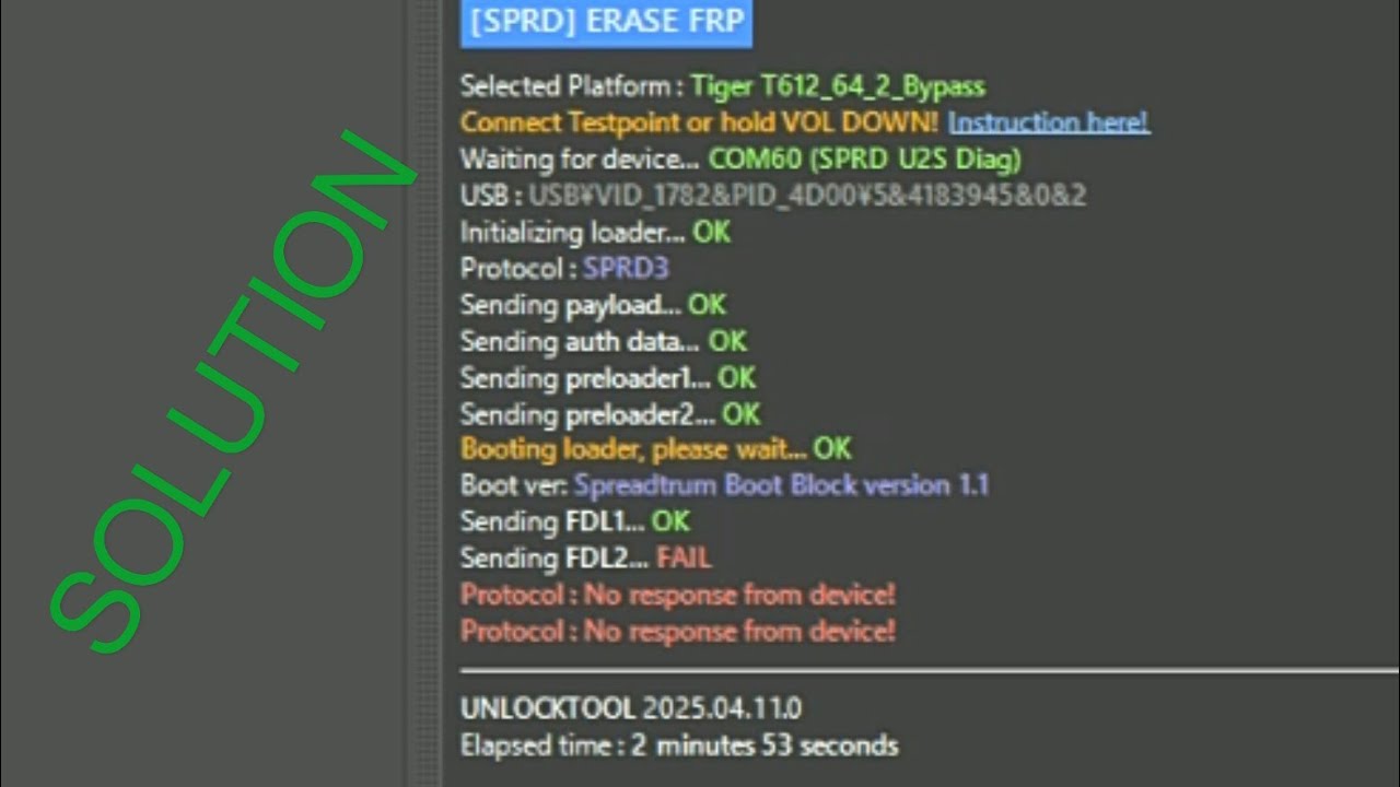 Infinix smart 8 frp bypass unlock tool not working | Sending FDL2... FAIL error solution