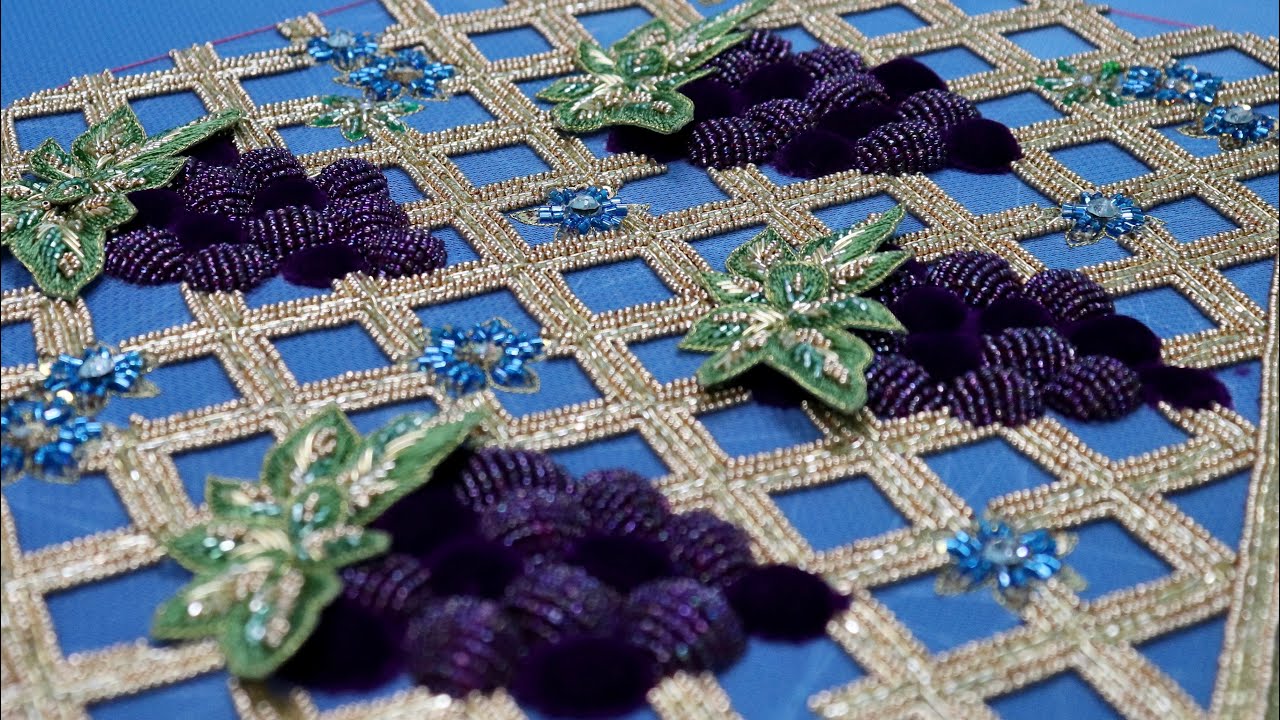 Beautiful 3D Grapes embroidery