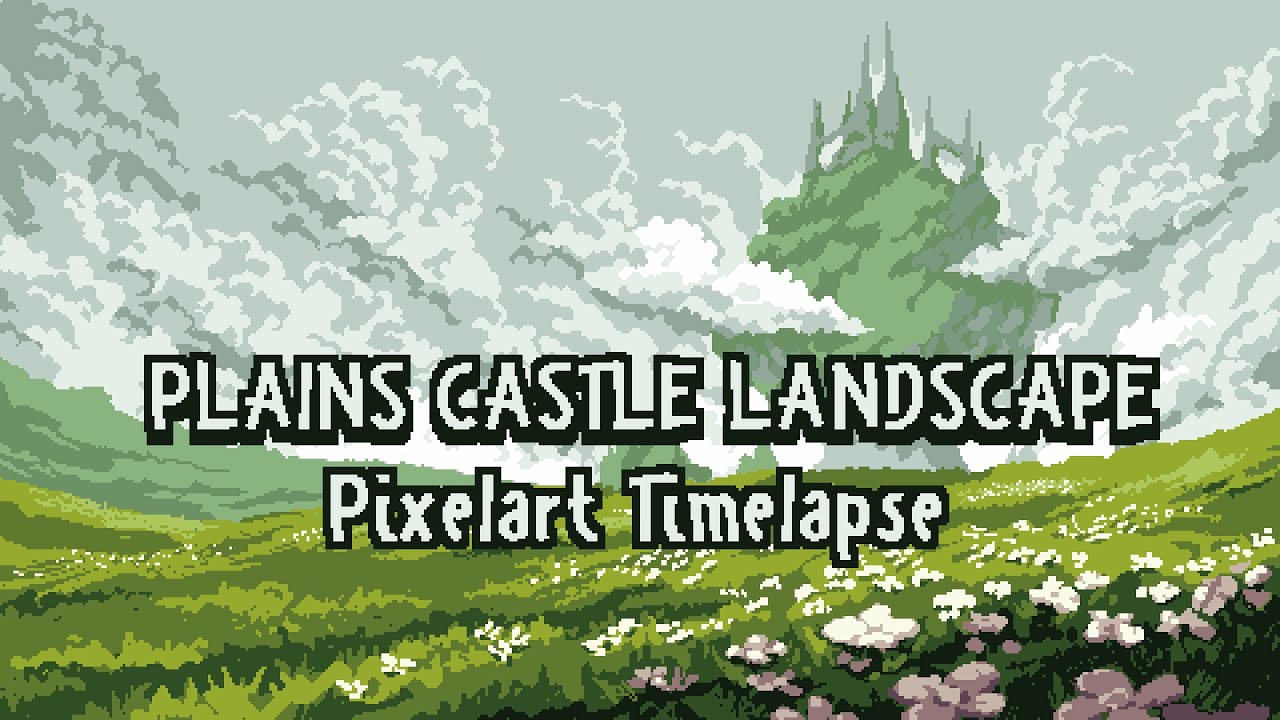 Plains Castle Landscape - Pixel Art Timelapse