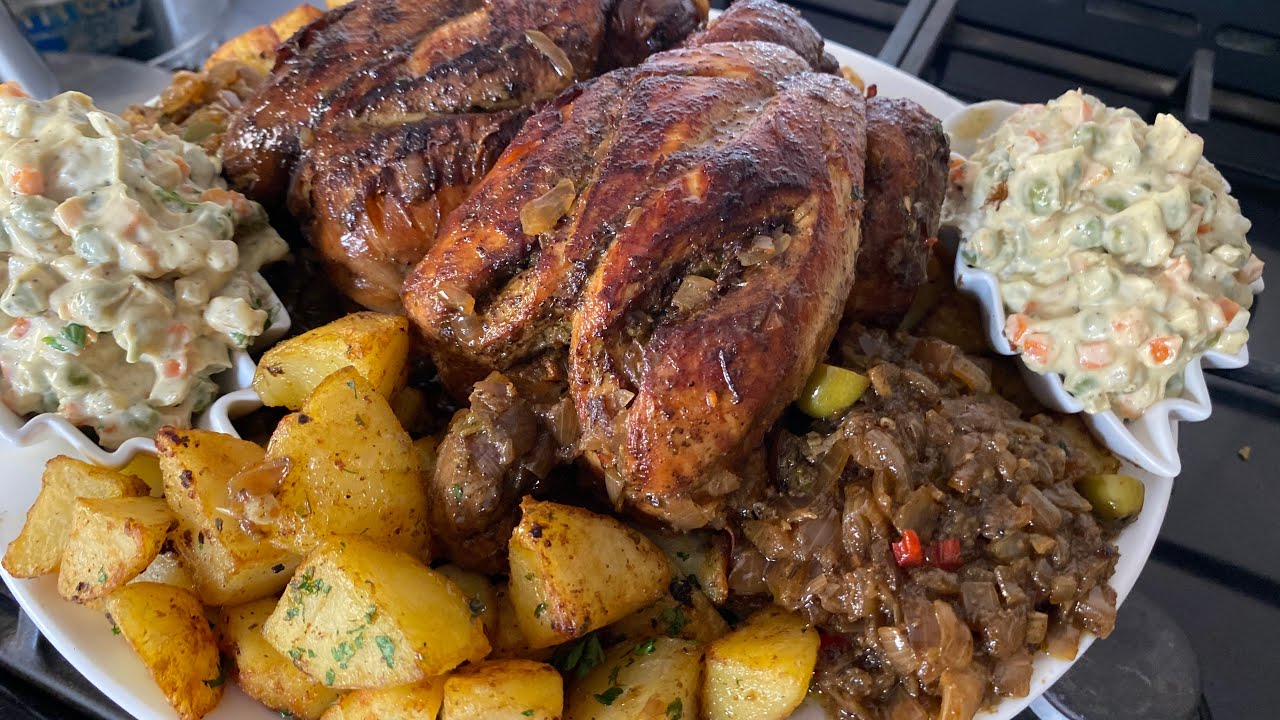 Wadiale korité ak poulet rôti mayonnaise composé 