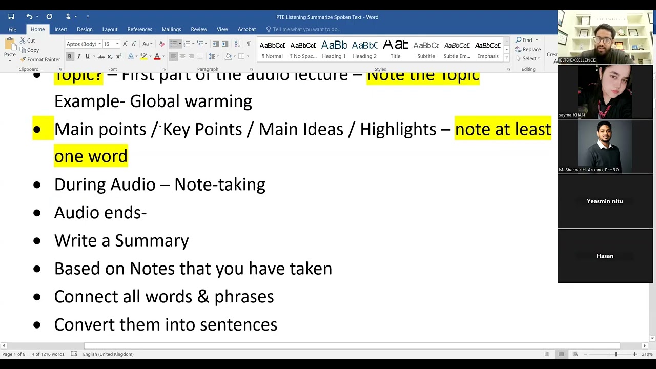 PTE Listening Summarize Spoken Text 2026 Tips and Tricks 1 | Full Class | MHB Sakib Sir