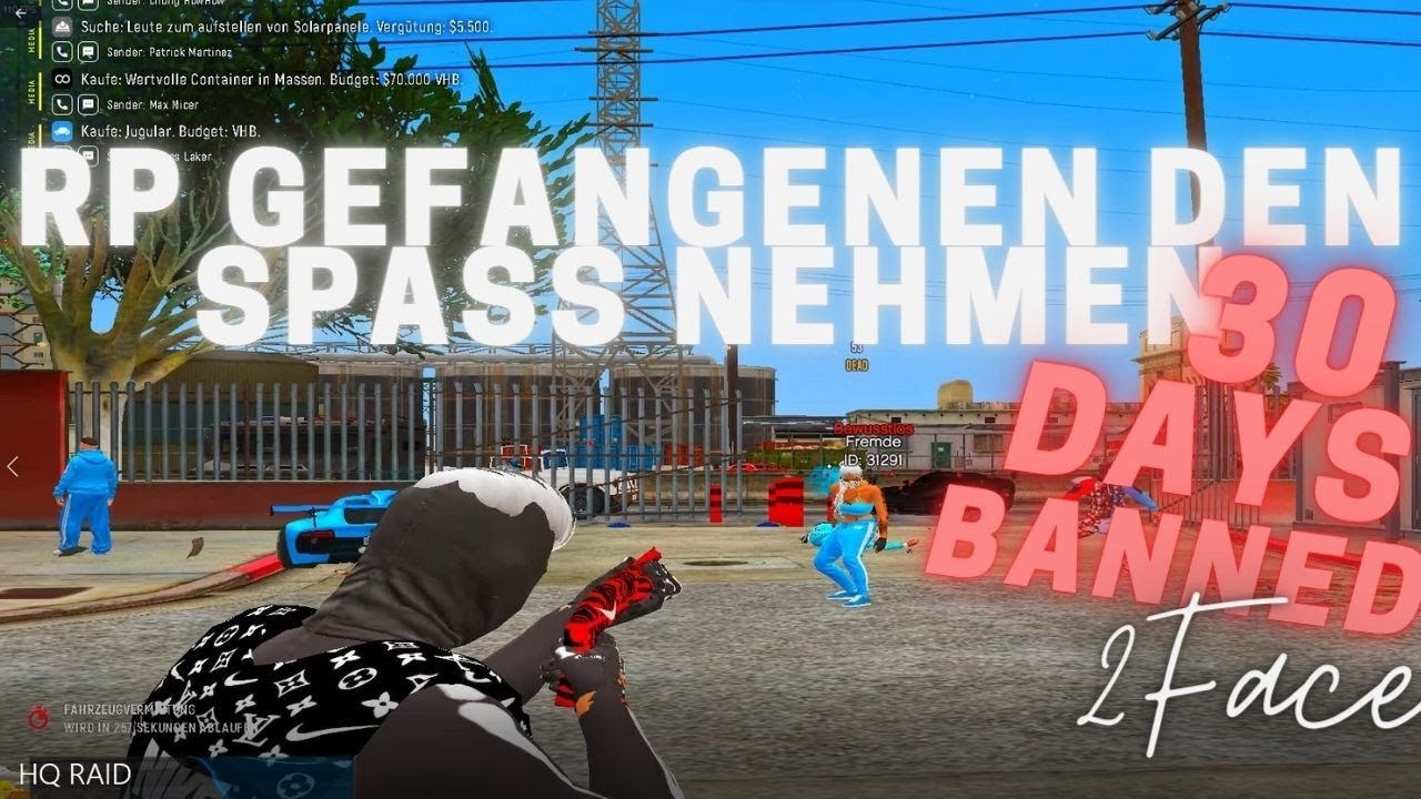 Grand RP | RP GEFANGENEN DEN SPASS NEHMEN🍩 | 30 TAGE BANN ⛔️ | 2Face ツ