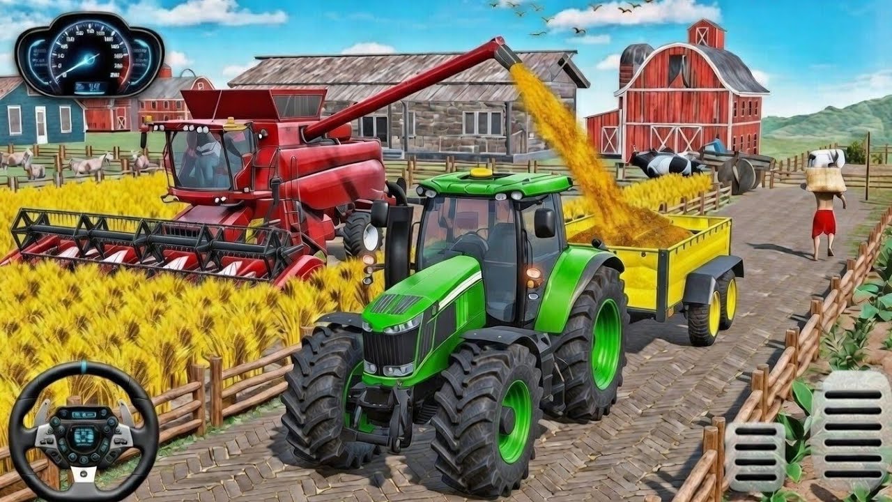 Modern Tractor Farming Driving Simulator 3D - New Tractor Games - Android Gameplay