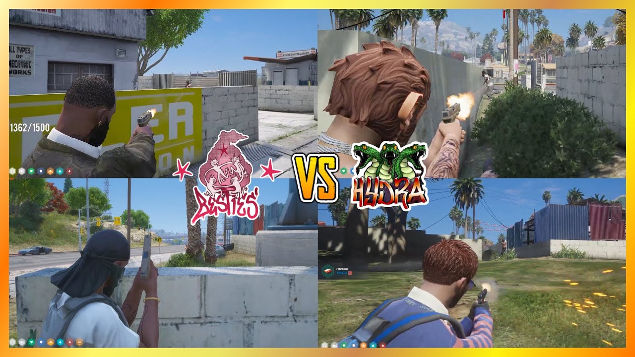 Hydra VS Besties In Mirror Park (6 v 6) (Multi POVs) (1st Fight) | NoPixel 4.0 GTA RP