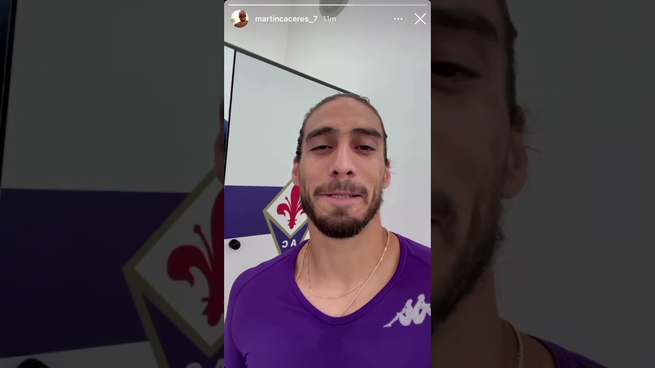 L&rsquo;omaggio di Martin Caceres a Beppe Iachini