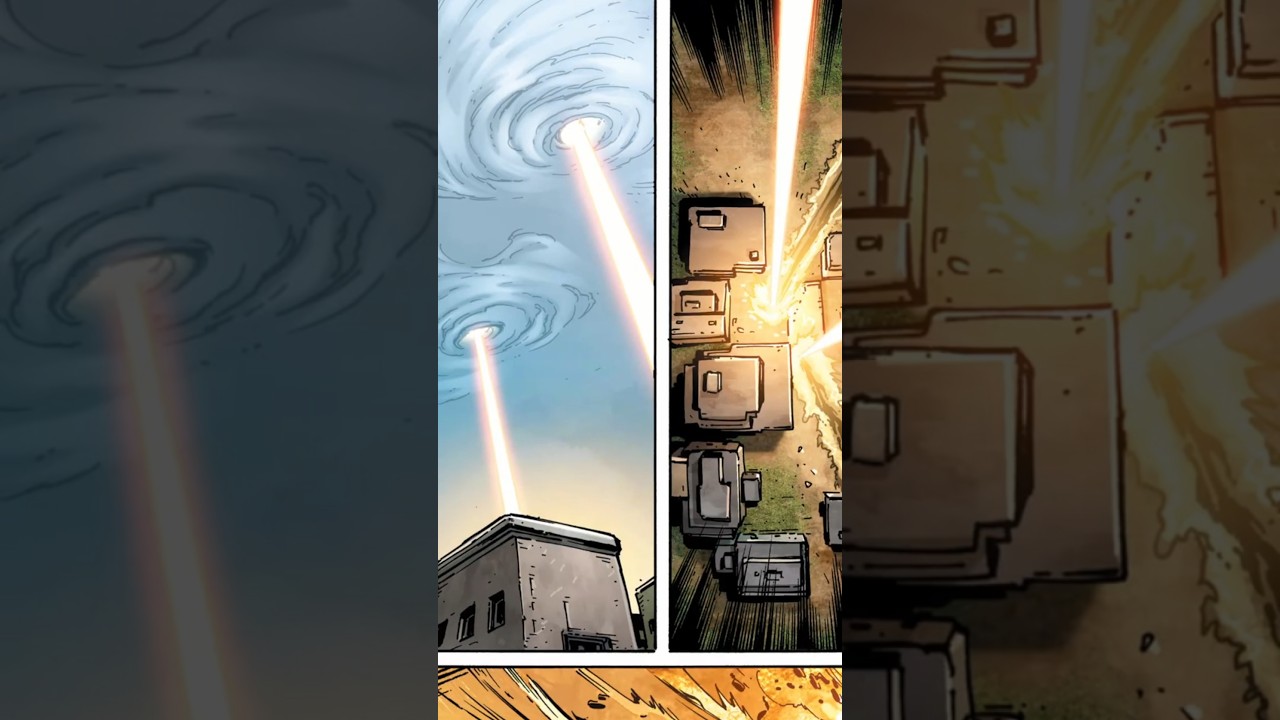 The first use of the space laser, the Hammer of Dawn 