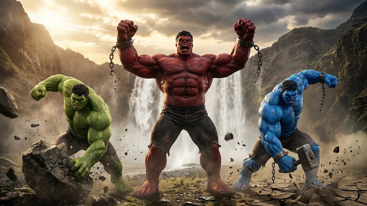 “Hulk War: Red vs Blue vs Green – The Most Brutal Superhero Battle Ever”