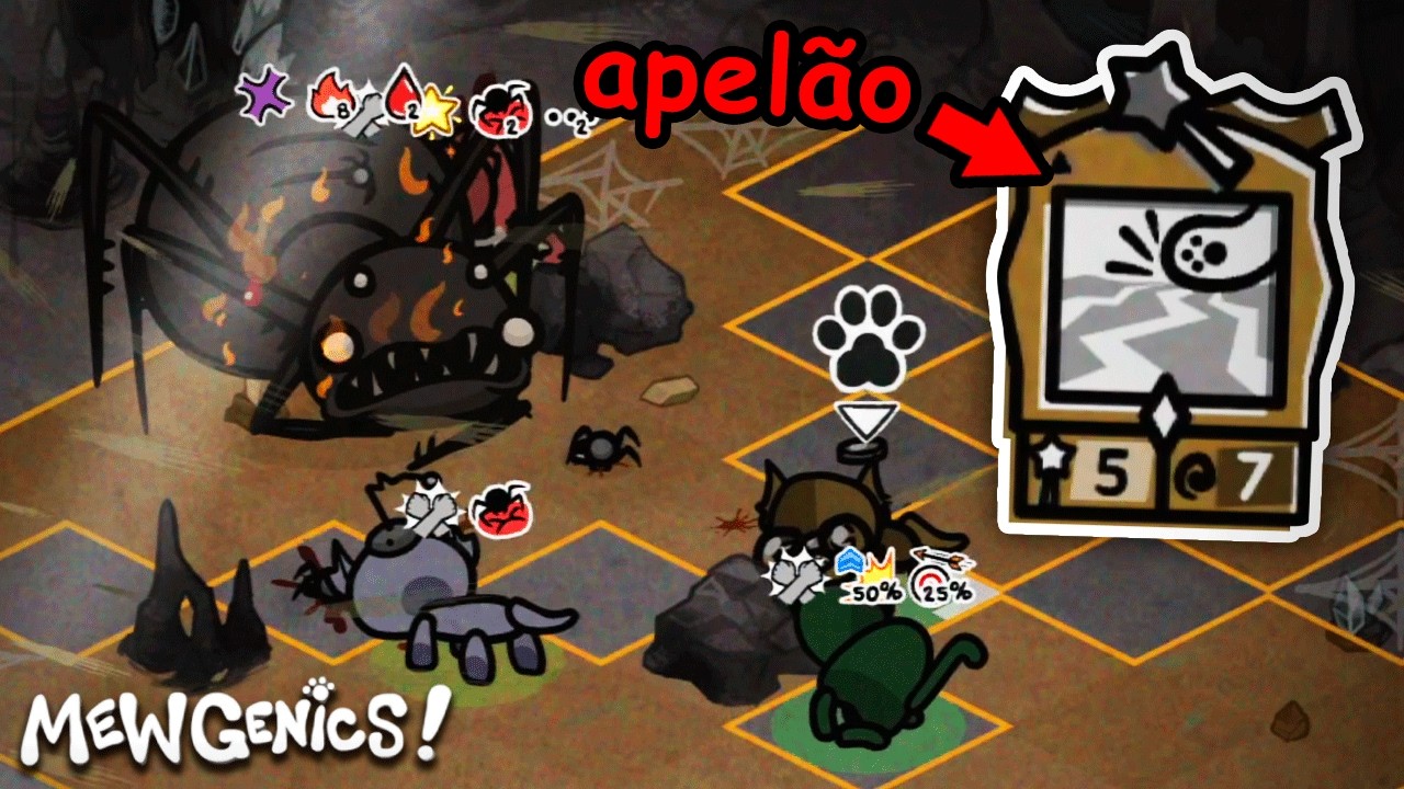 Aranha virou GELEIA com meu time apel&atilde;o no mewgenics