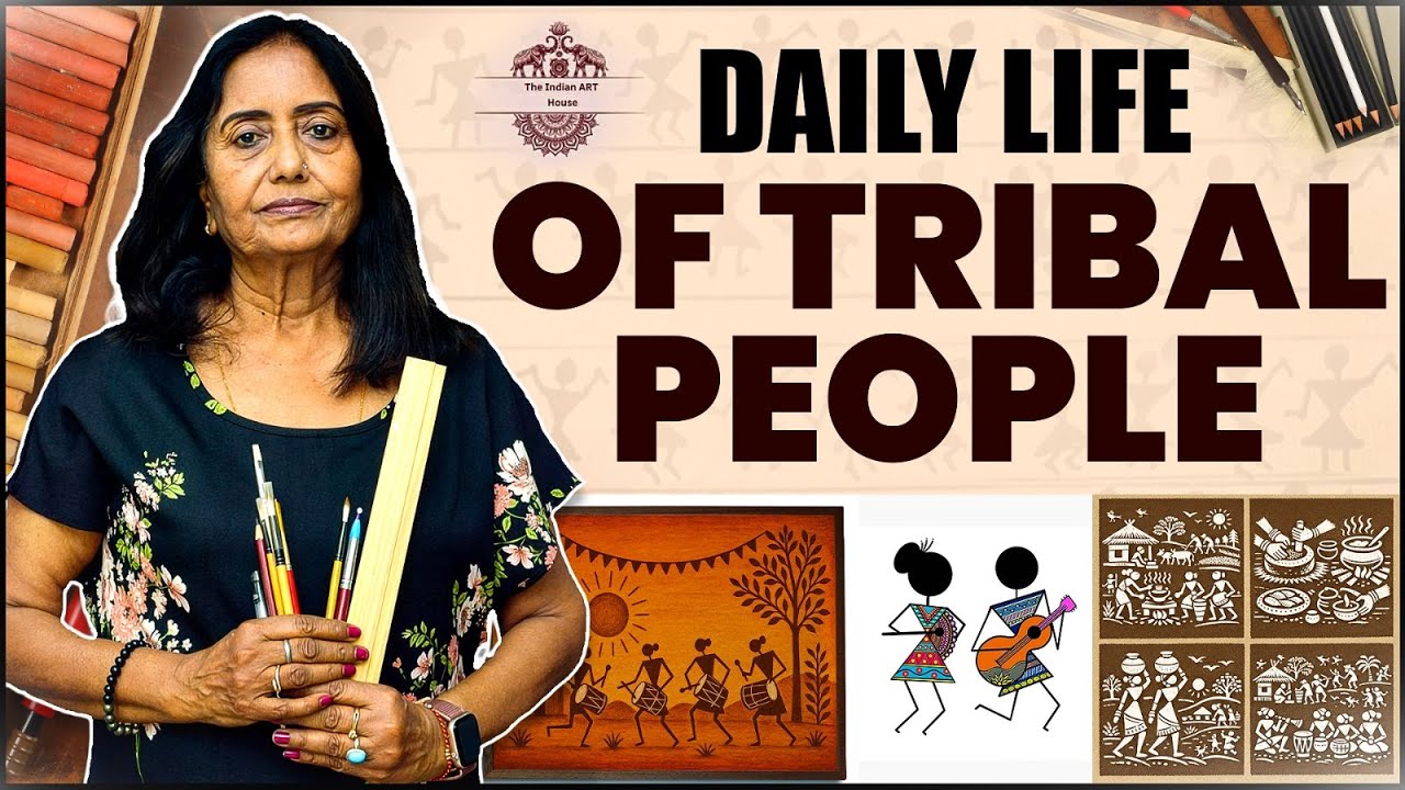 Daily Life of Tribal People | Warli Art Explained Through Drawing | Raj Adholiya