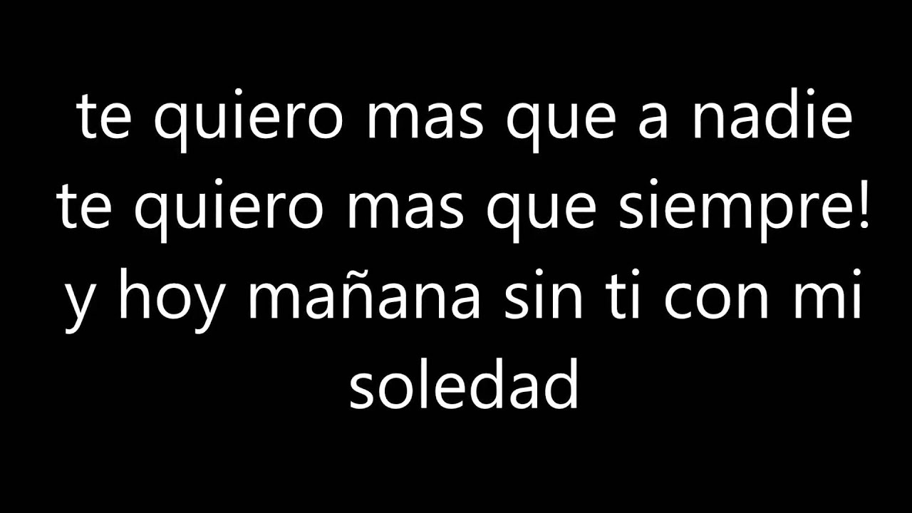 Baby rasta y gringo-mañana sin ti (letra)