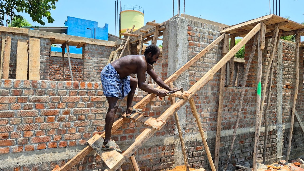 Techniques of Concrete Staircase Making FormWork step by step|Stairs Construction