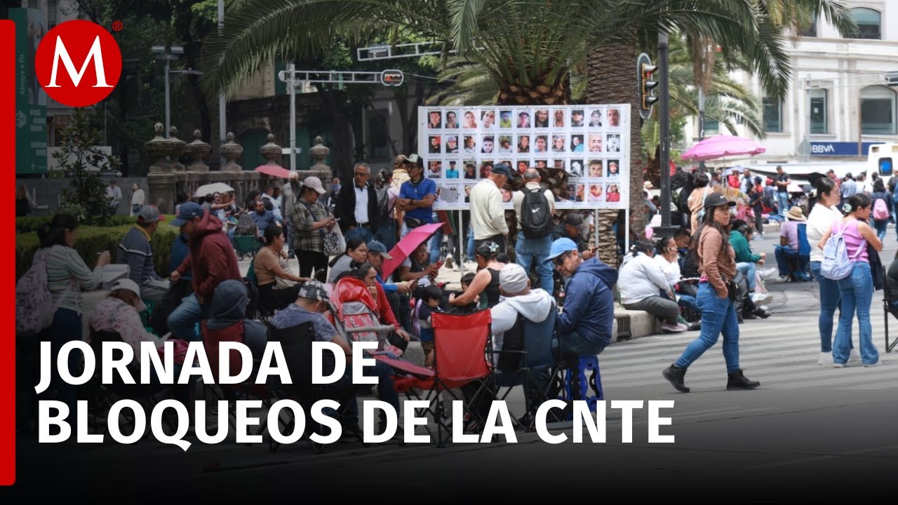 CNTE mantiene bloqueo en Paseo de la Reforma; marcharán hacia el Zócalo