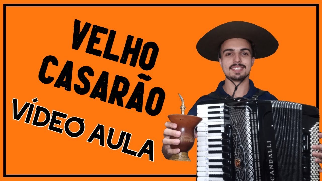 VÍDEO AULA música VELHO CASARÃO - Teixeirinha - na GAITA (Acordeon/sanfona)