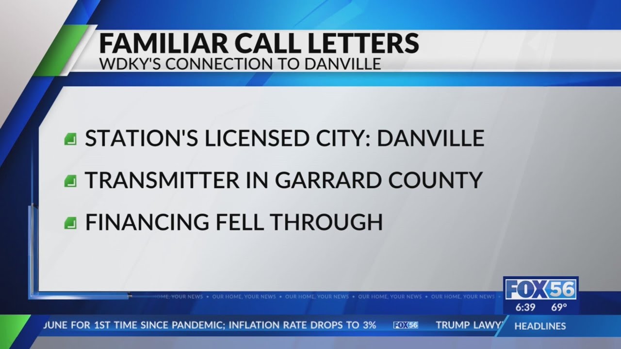 Where did WDKY's station call letters come from?