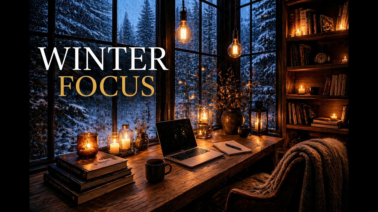 A Quiet Winter Night Your Brain Needs ❄️ Deep Focus for Late Work