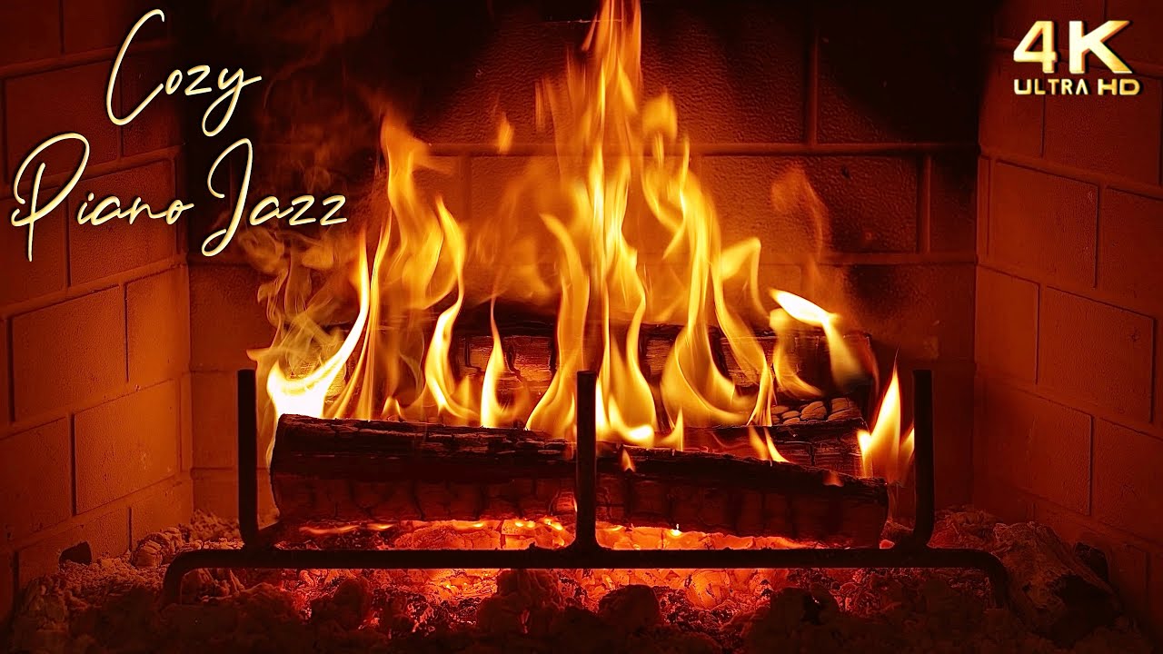 Cozy Piano Jazz by the Fireplace 🔥 Ambience to Melt Stress Away (No Ads)