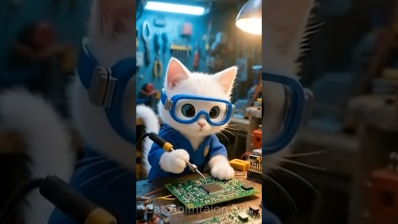 Brave Little Cat Builds Giant Robot to Save Mom 🐾❤️ | Emotional Story