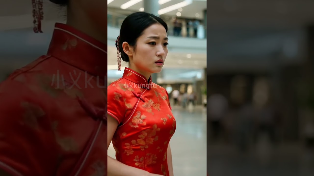 Kung Fu Girl knows where to hit her opponent to bring him down. #kungfu #martialarts #fight