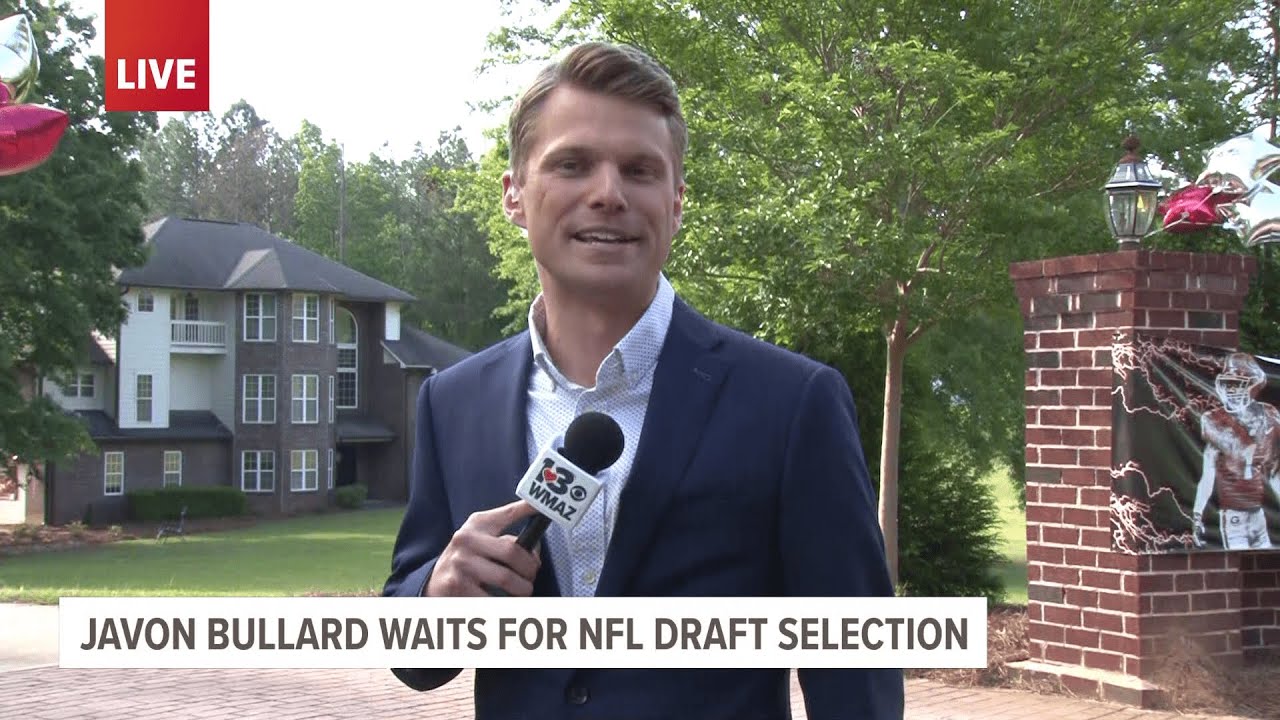 Connor Hines Live Shot at Javon Bullard's NFL Draft watch party