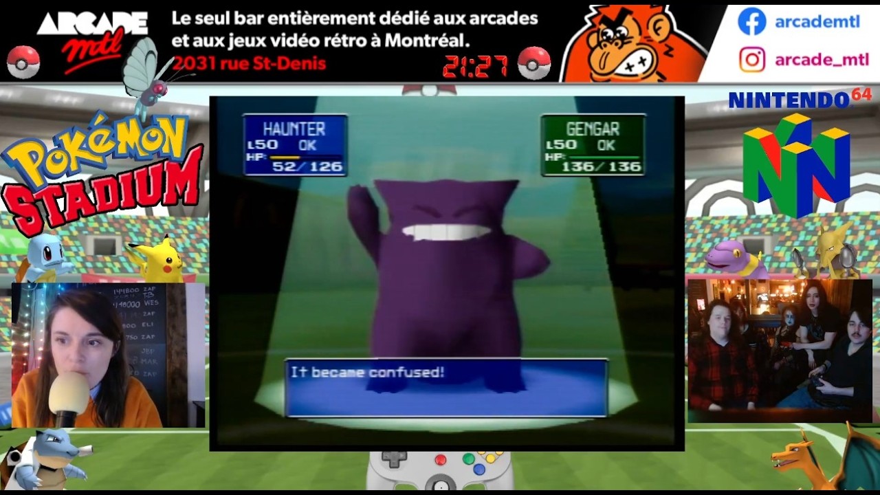 Tournois Pokémon Stadium - 6 Mars 2026 - Arcade MTL
