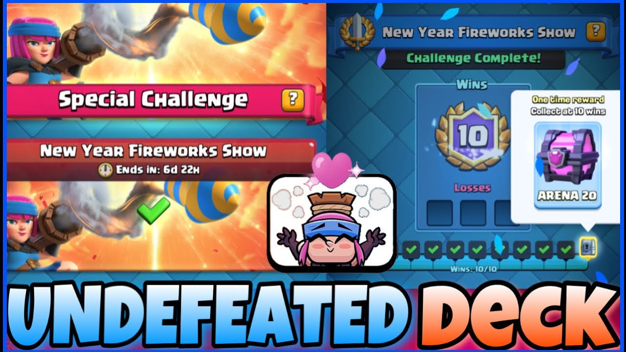 10-0 in New Year Fireworks show Challenge | Clash Royale
