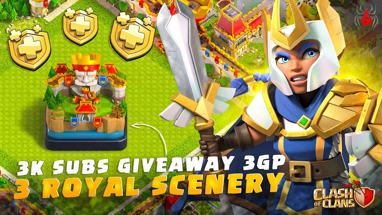 Crystal League CWL Day 4 🇮🇳 | Full War Live | 3 Gold Pass + 3 Royal Scenery Giveaway @ 3K Subs 🎁