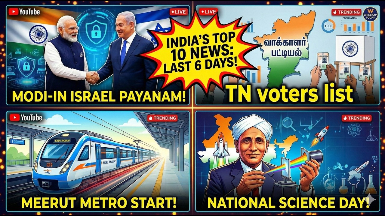 Modi-in Israel Payanam! 🇮🇱 TN-la 5 Kodi Voters? | Last 6 Days Important News | Wreekap