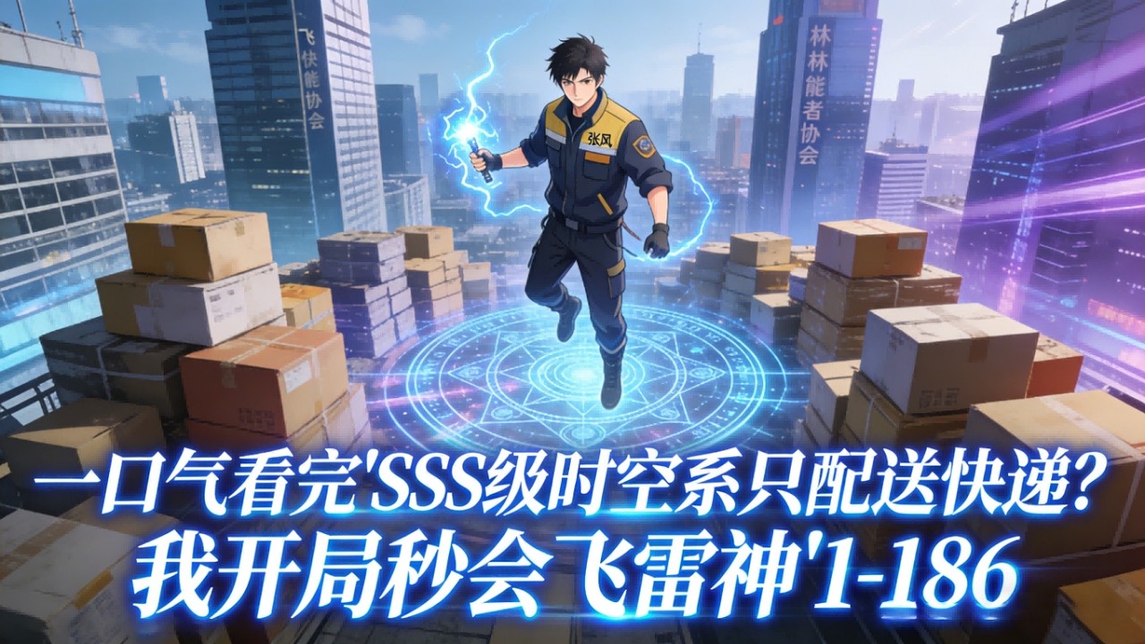 一口气看完《SSS级时空系只配送快递？我开局秒会飞雷神》1-186 张风穿越异能高武，开局觉醒时空系异能。 即使被评为SSS级，依旧被说只能当快递员，好在觉醒【万界时空技能大全】系统，开局获得飞雷神！
