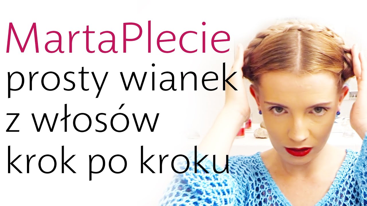 Prosty wianek z włosow - modna fryzura krok po kroku crown wreath braid tutorial
