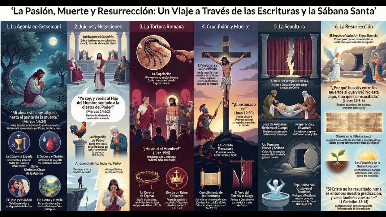 La Pasión, Muerte y Resurrección de Jesús: Un viaje a través de las escrituras y la Sábana Santa