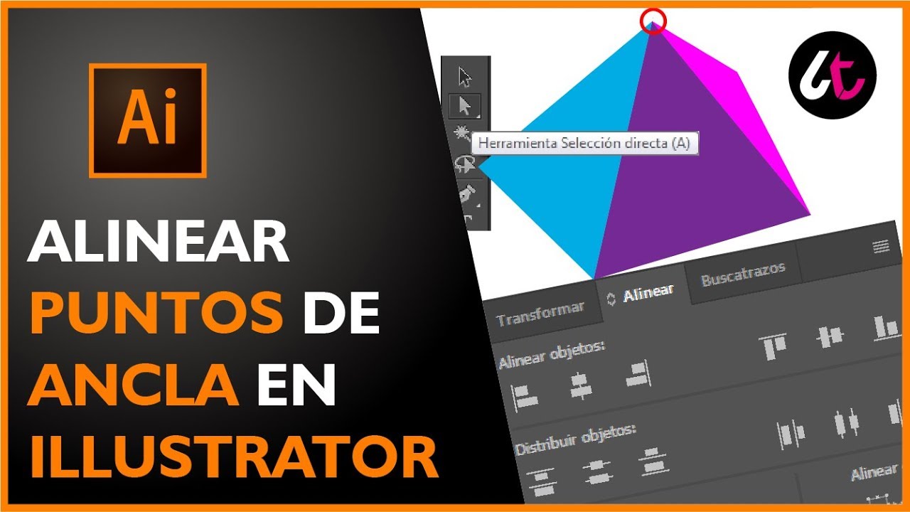 Como alinear puntos de ancla en Illustrator