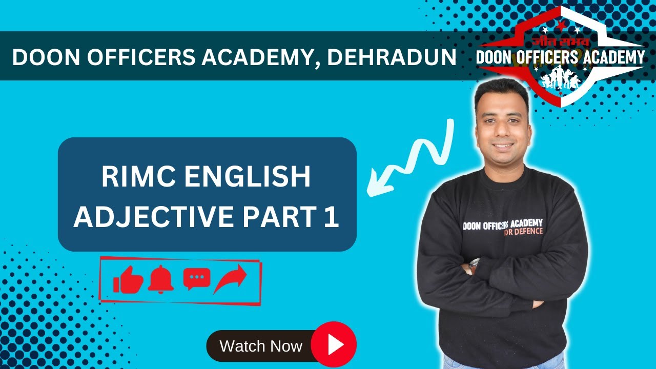 RIMC English Adjective Part 1| How to Prepare For RIMC Exam |Crack RIMC 2023.| RIMC English