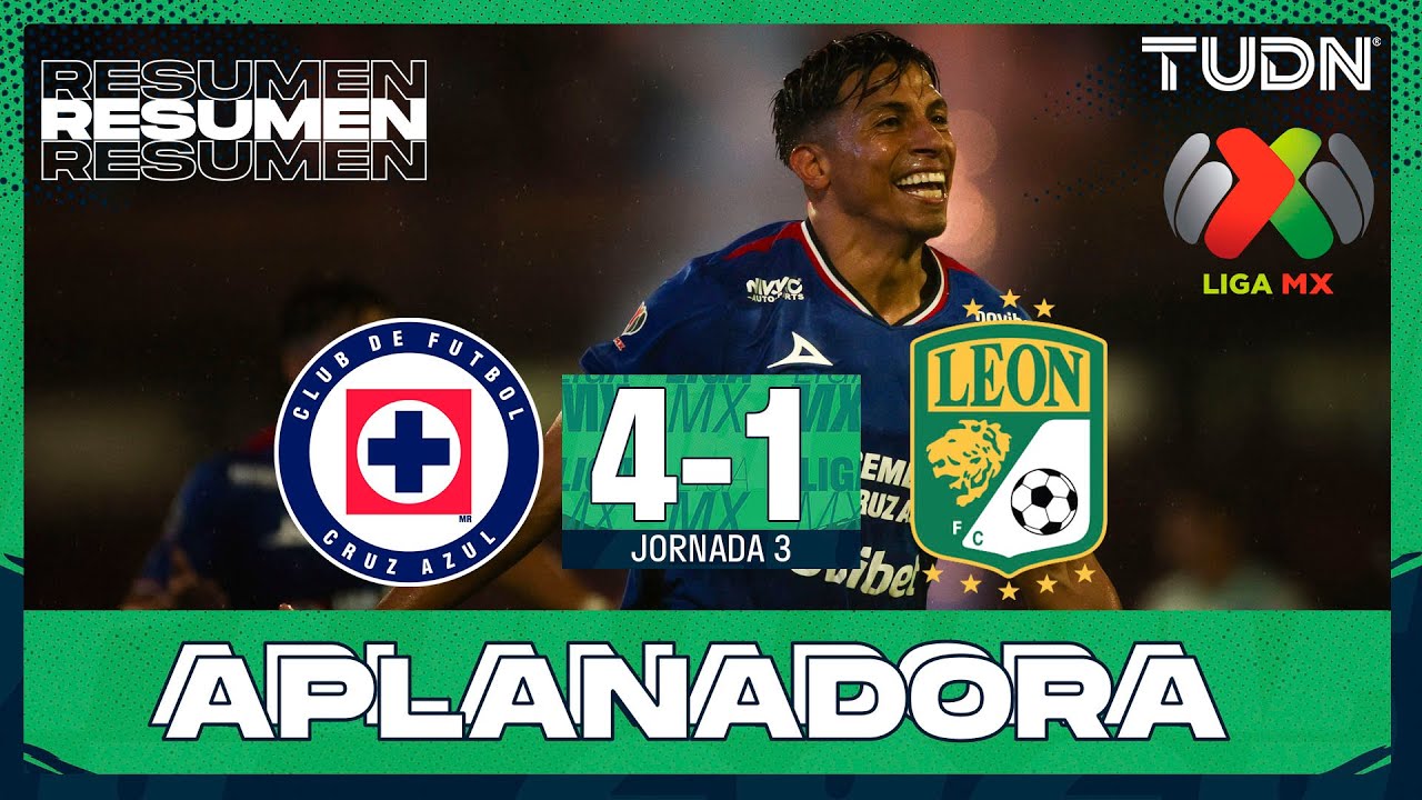 Resumen y goles  - Cruz Azul 4-1 León | Liga MX - J3 2025 | TUDN