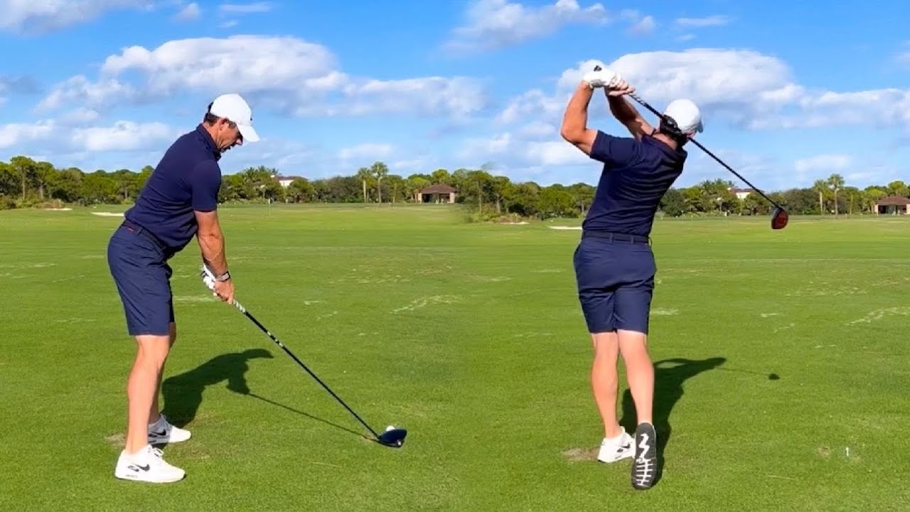 RORY MCILROY Golf Swing 2022 - IRON & DRIVER - DTL & Face on - SLOW MOTION HD