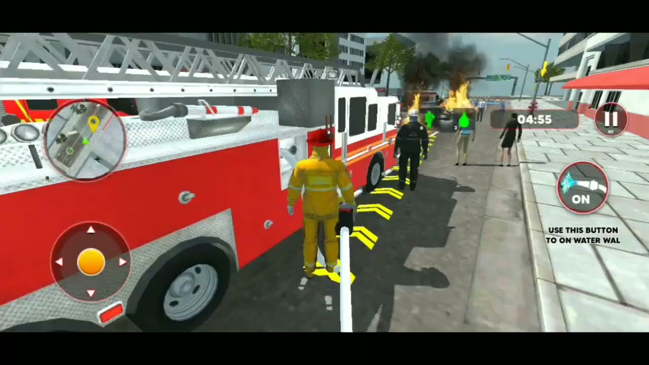 Fire Truck Driving in US City Android Game || Play 3D Firetruck Rescue Gameplay 