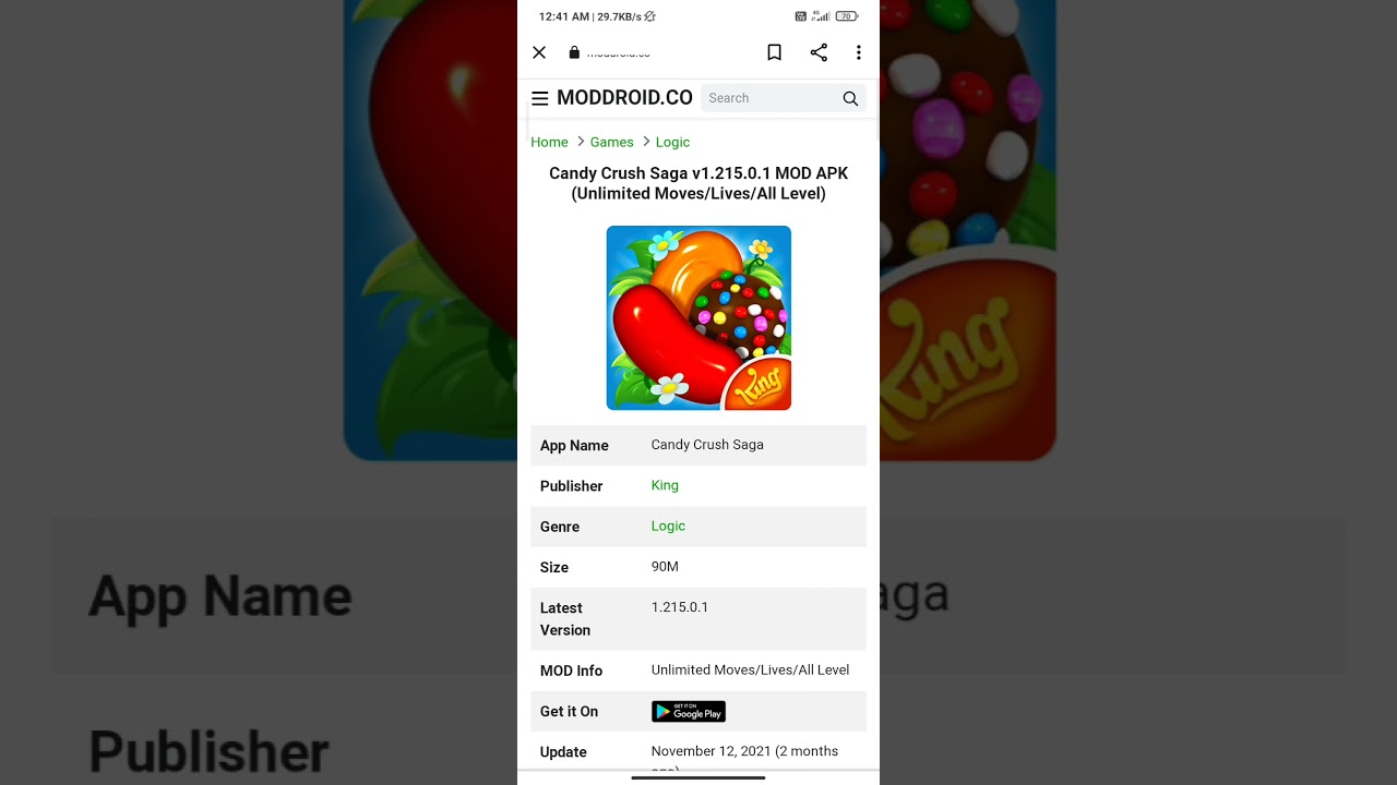 #Mod Apk Candy crush saga download