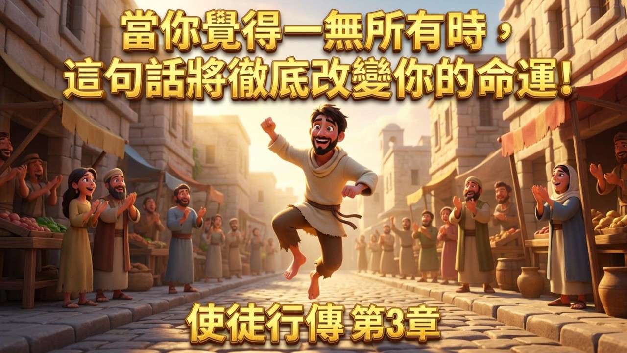 當你覺得一無所有時，這句話將徹底改變你的命運｜超乎預期的醫治與恩典｜使徒行傳第 3章｜Bible Stories Alive 聖經故事屋