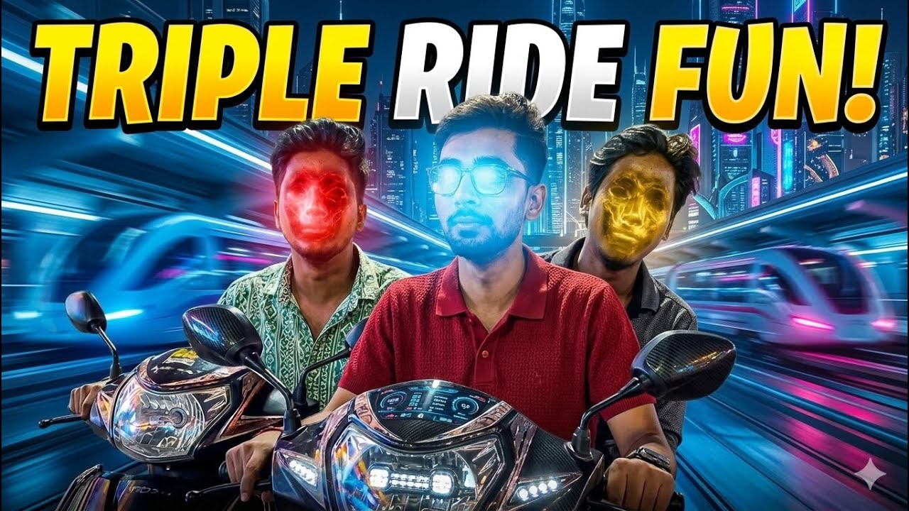 Triple ride fun! #fyp #vlog #explore #friends 