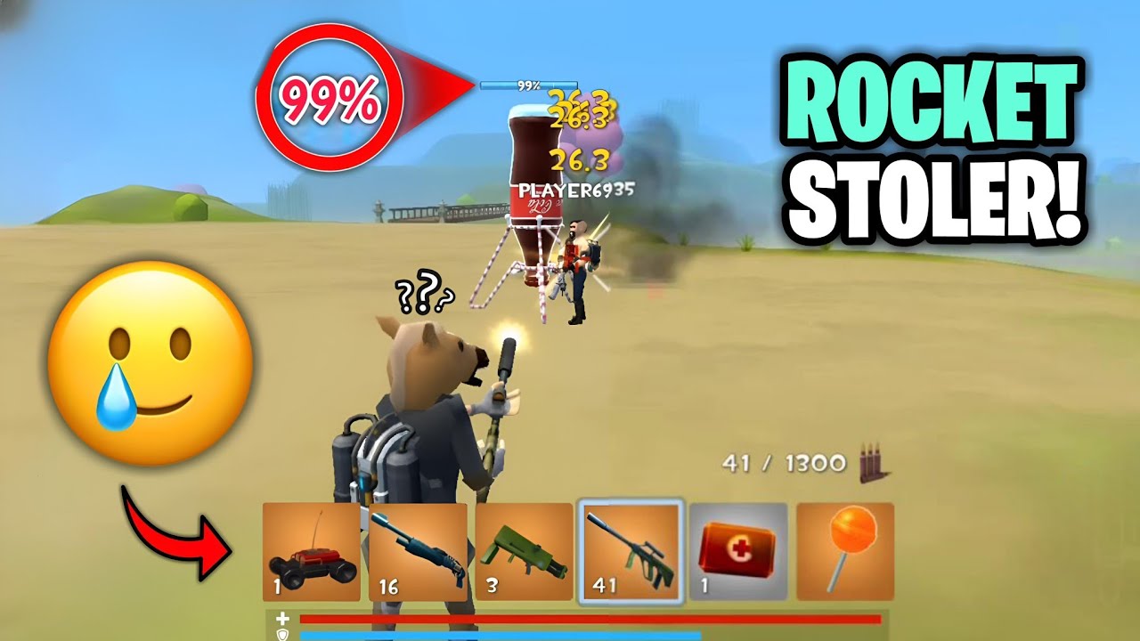 Rocket Royale Funny Player Trying To Stole My Rocket 😂