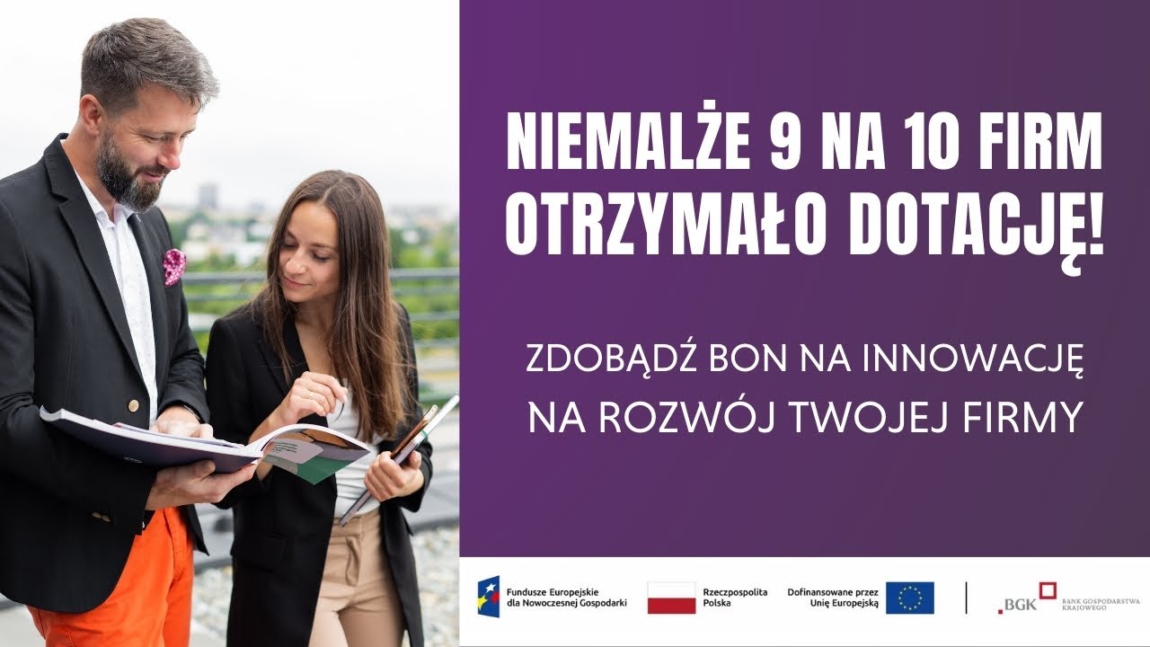 Dofinansowanie dla firm z Małopolski z 87% skutecznością - Bony Na Innowacje!