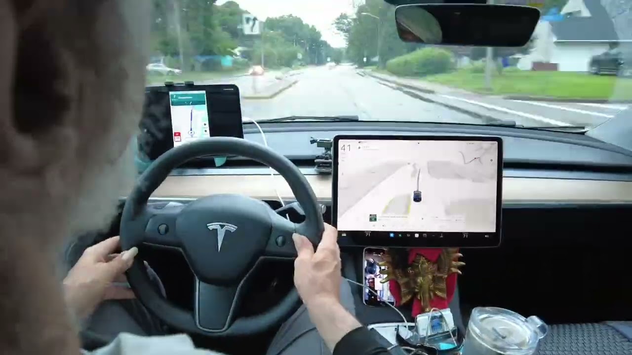 Robo Taxi and Potholes? FSD trip to the Airport, had to disengage to avoid road defects. 6-17-25