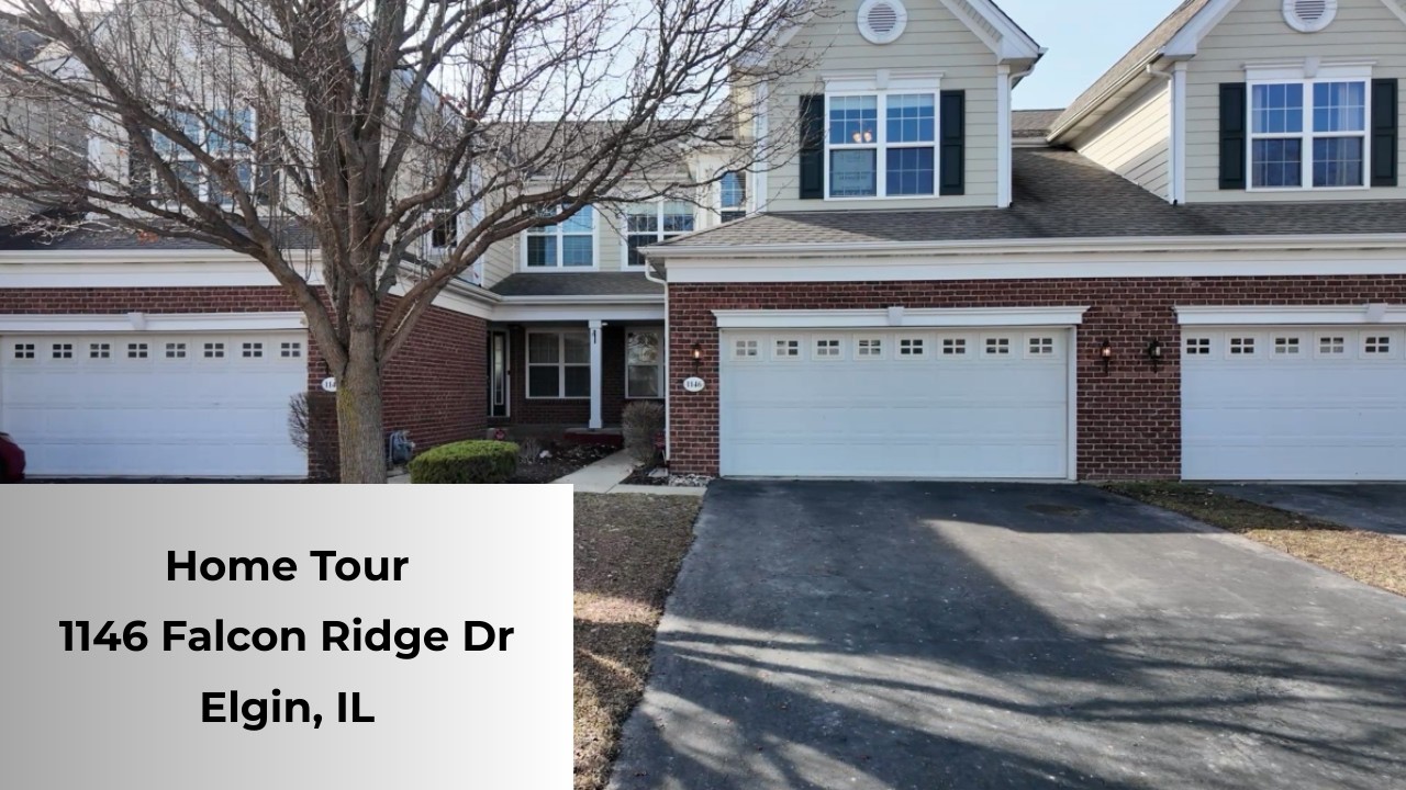 Western Elgin Home Tour! 1146 Falcon Ridge Dr Elgin, IL 3 Bedroom Townhome
