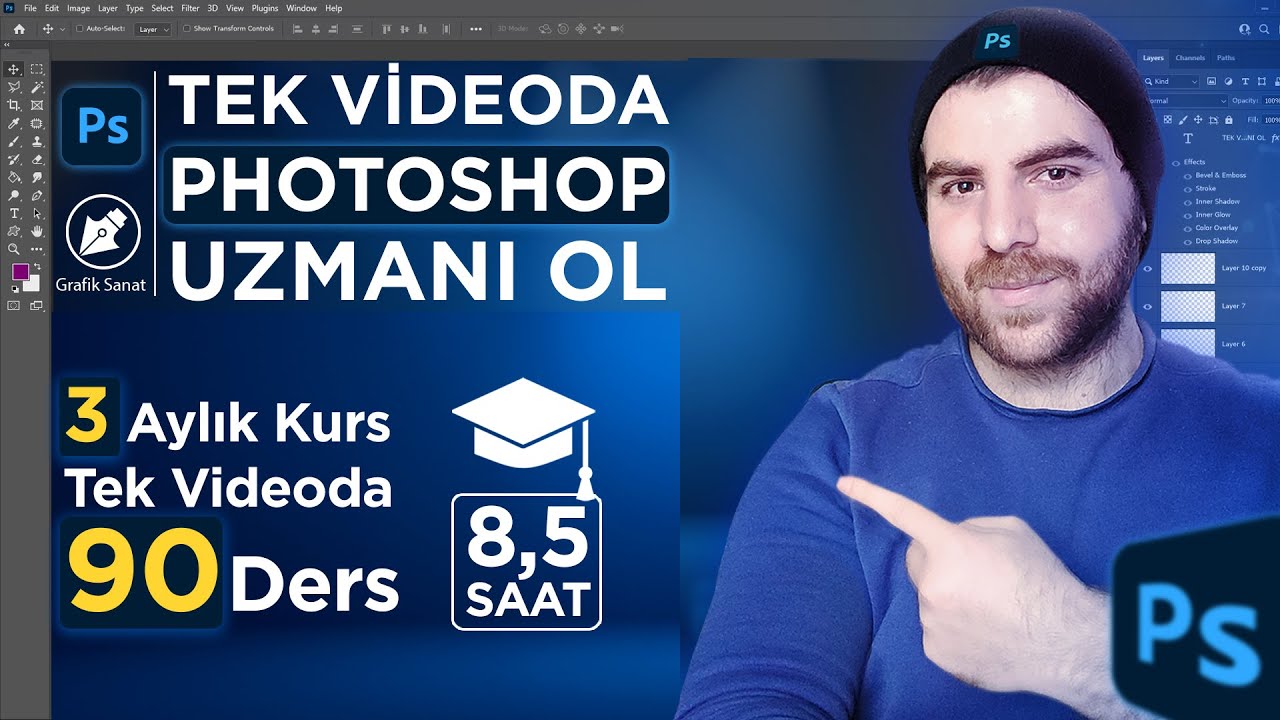 PHOTOSHOP DERSLERİ  ( Tek Videoda Sıfırdan İleri Seviye Herşeyi Öğren )