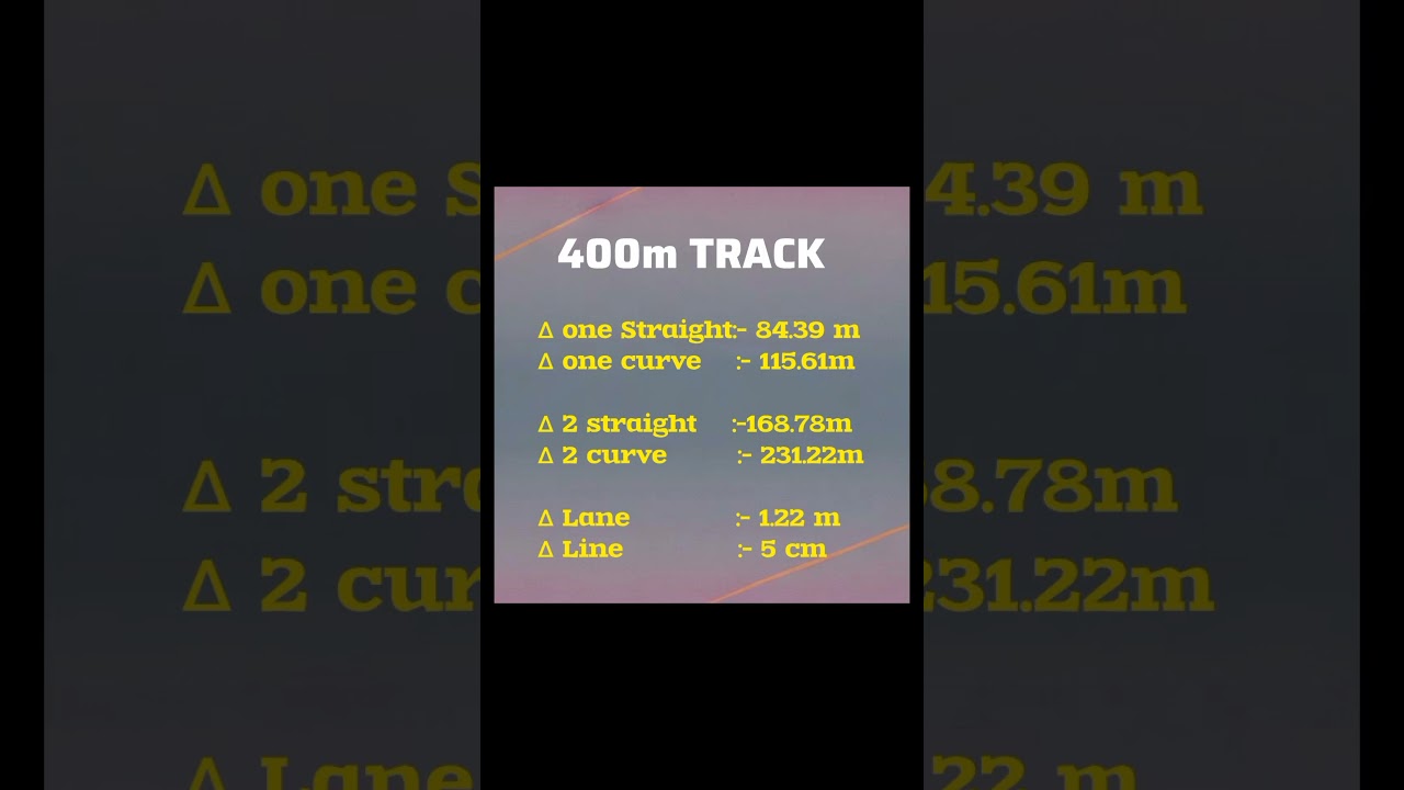 400 m track measurement