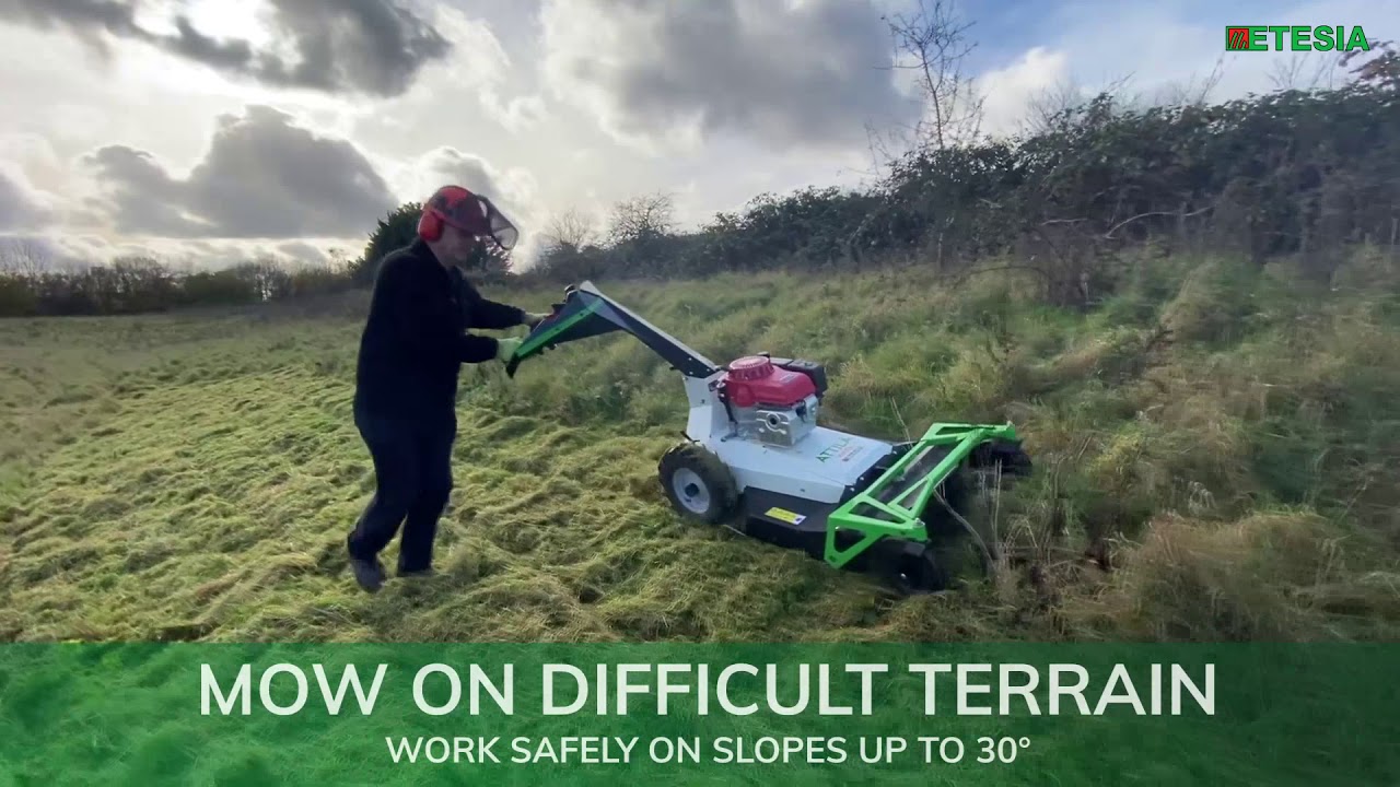 Etesia Attila AH75 Pedestrian Brushcutter in Action