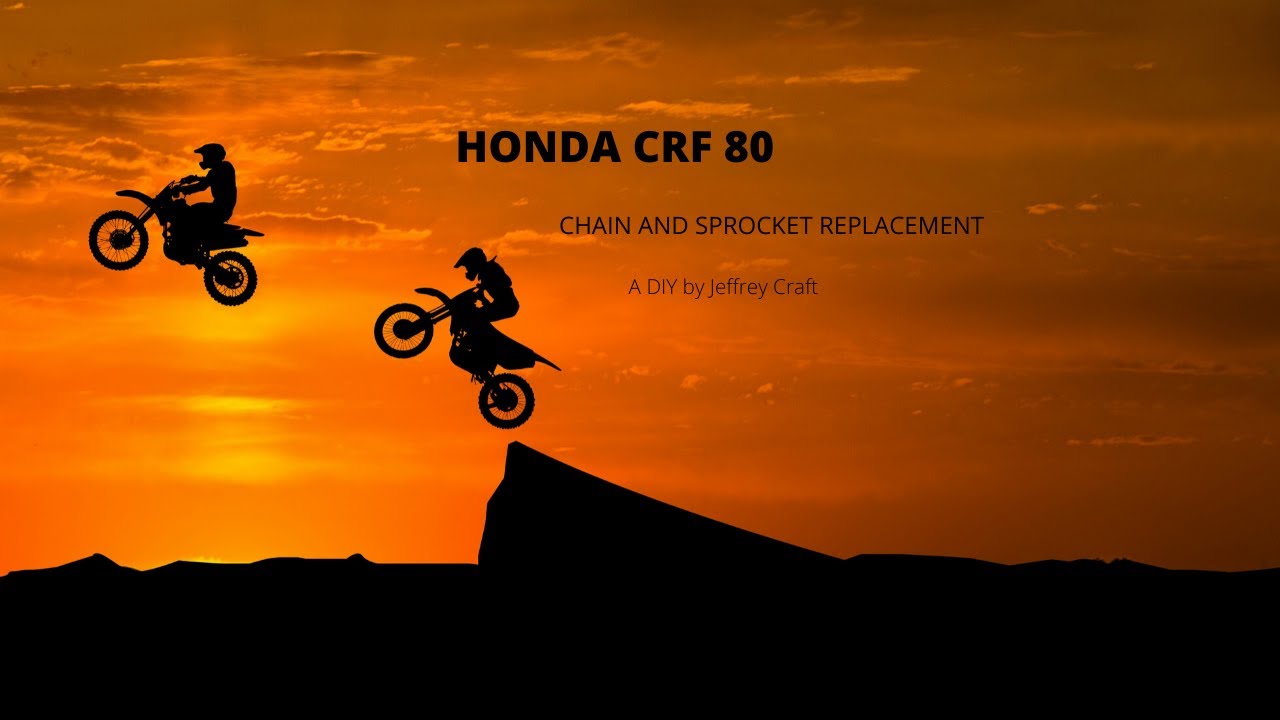 Honda crf80 chain and sprockets replaced how to video