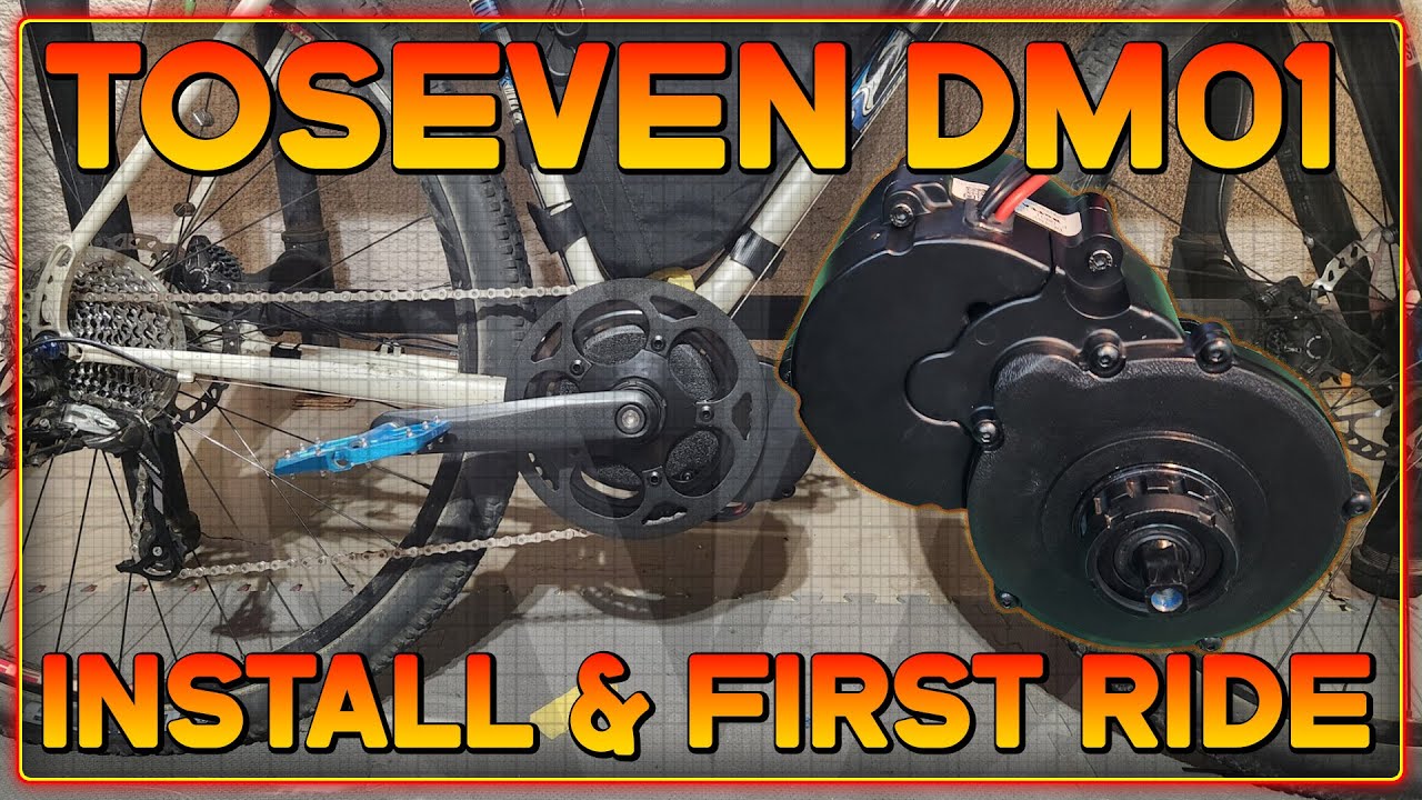 Установка и первая поездка двигателя для электровелосипеда TOSEVEN DM01 среднего размера своими р...