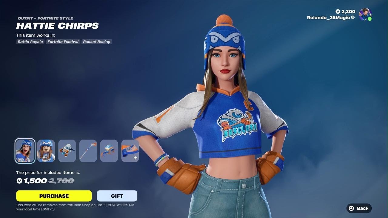*NEW* Hattie Chirps Skin & Curling Match EMOTE! - Fortnite Item Shop